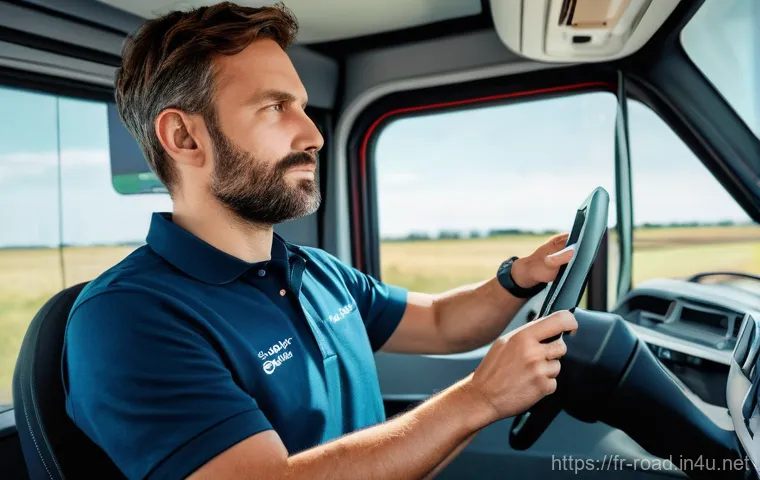 도로교통사 자격증 취득 후 경력 관리 - **Prompt: "Innovative Electric Trucking in a French Landscape"**
    "A sleek, futuristic electric s...