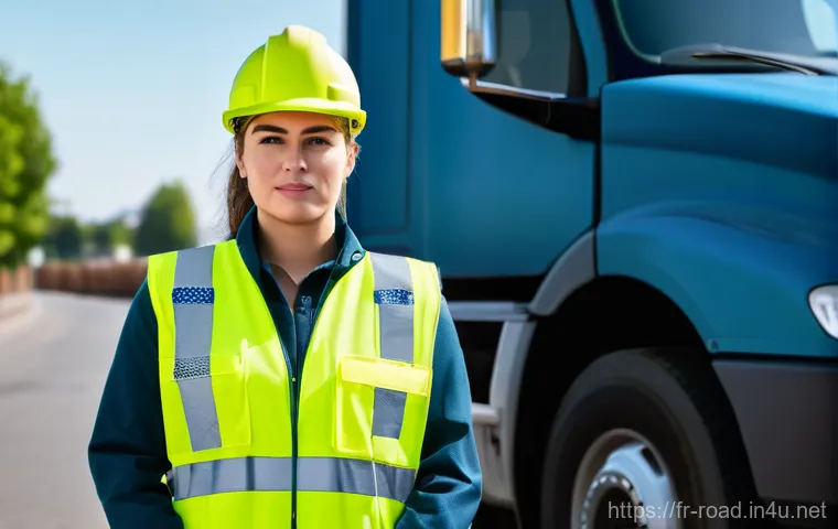 도로교통사 주요 자격 시험 비교 - **Prompt for Professional Entry (Permis C):**
    "A professional truck driver, of ambiguous gender,...