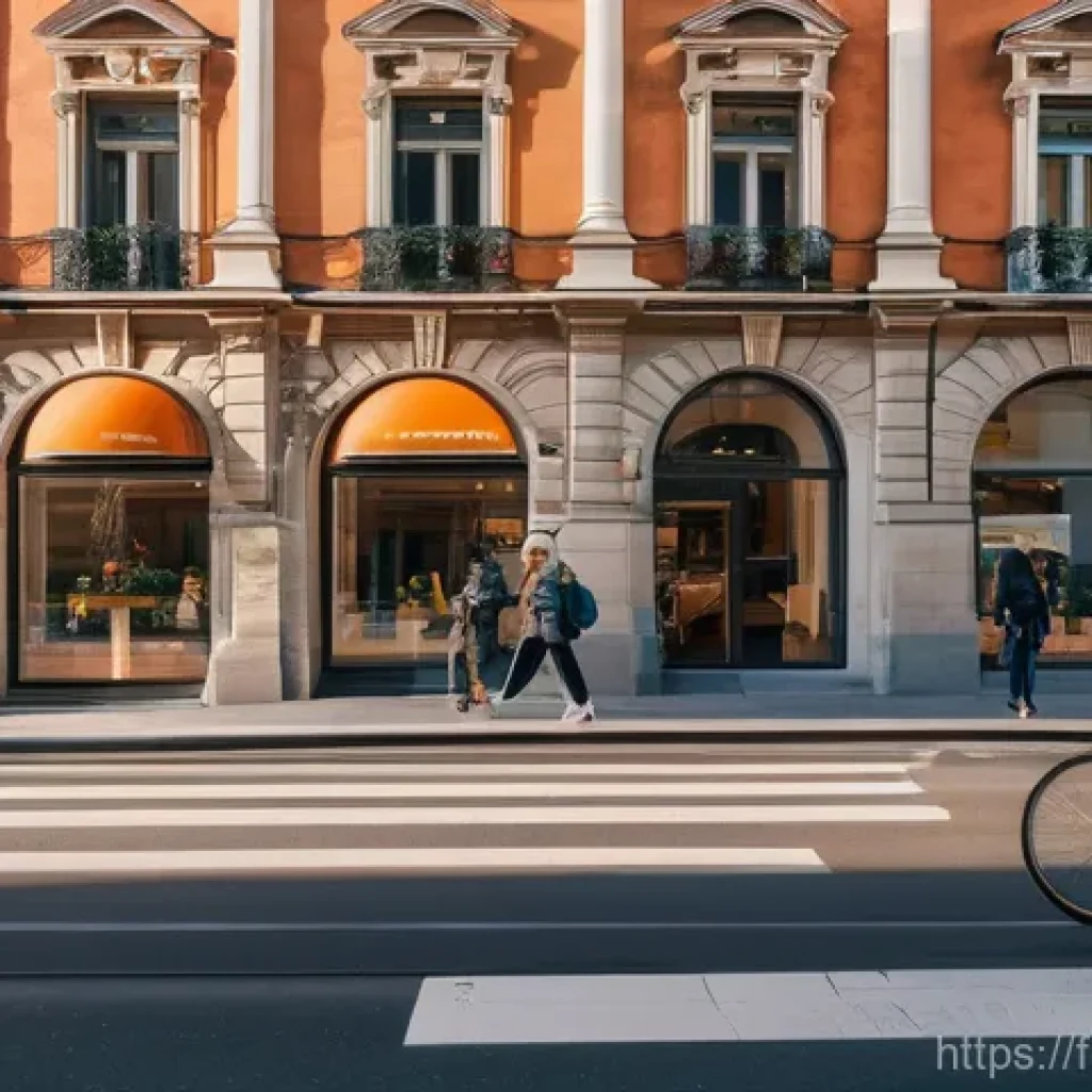 도로교통사 실무 과정에서의 실질적인 경험 - **Urban Commute in a European City:** A slightly elevated view of a bustling city street during peak...